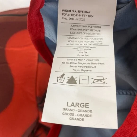 Deluxe Superman Child Costume (Large) - Picture 5 of 6